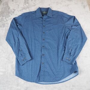 Rodd & Gunn Sports Fit Mens M‎ Blue Long Sleeve Button Down 100% Cotton